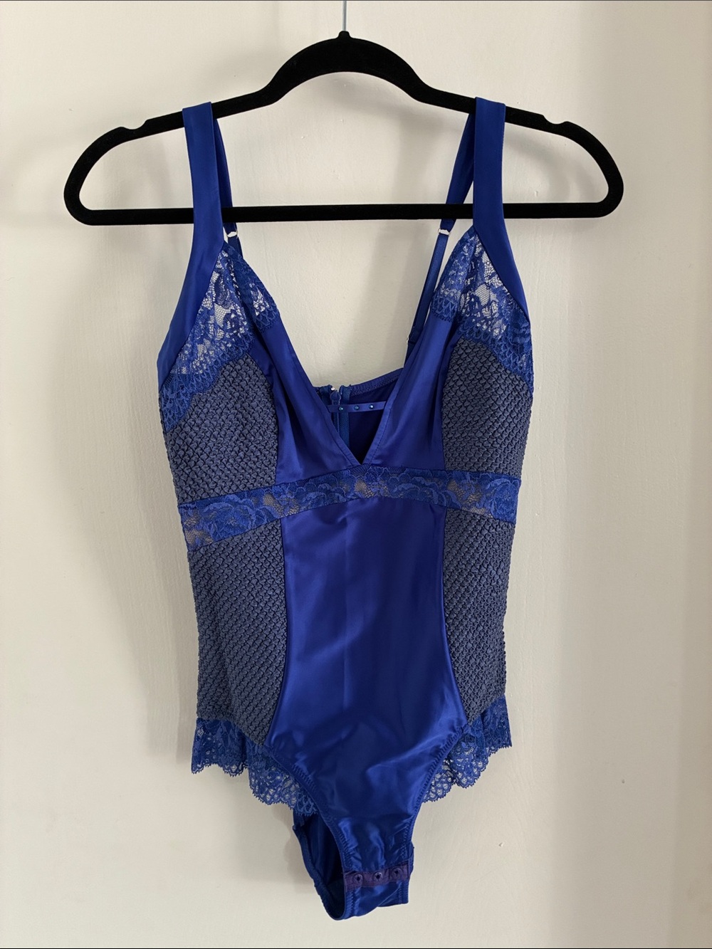 Pleasure State couture cobalt blue bodysuit size small